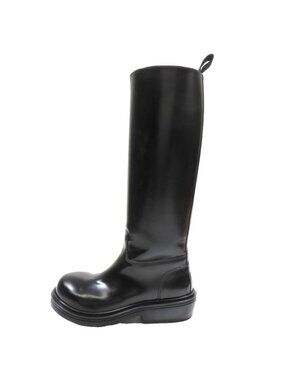 Bottega Veneta Fireman Long Boots Shoes Leather 36 Black